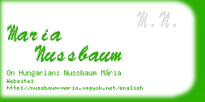 maria nussbaum business card